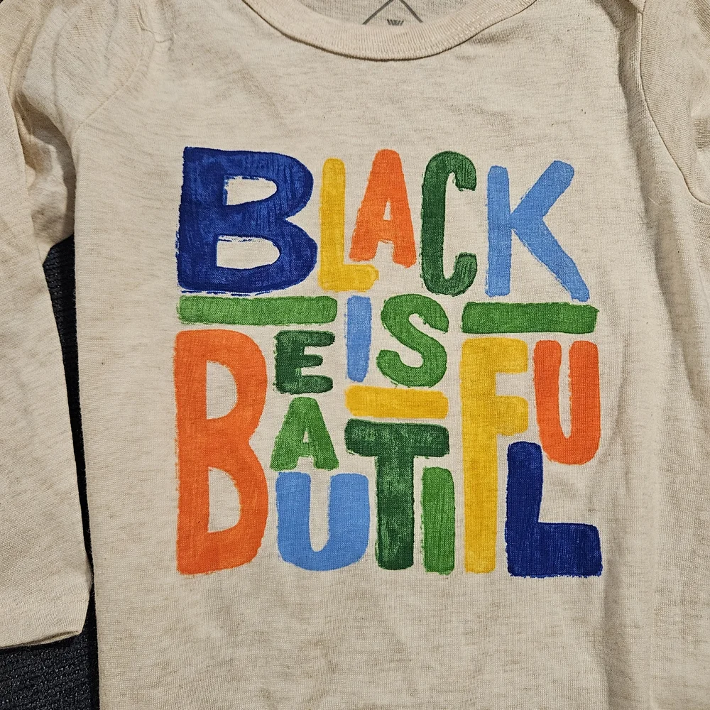 Well Worn Baby Romper 18M “Black Is Beautiful” Long Sleeve Graphic Bodysuit